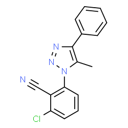 ChemSpider 2D Image | 2-Chloro-6-(5-methyl-4-phenyl-1H-1,2,3-triazol-1-yl)benzonitrile | C16H11ClN4