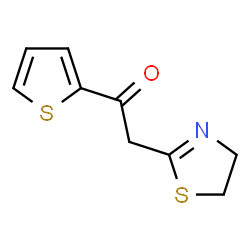 ChemSpider 2D Image | 2-(4,5-Dihydro-1,3-thiazol-2-yl)-1-(2-thienyl)ethanone | C9H9NOS2