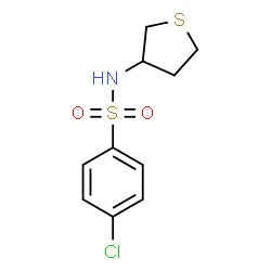 ChemSpider 2D Image | 4-Chloro-N-(tetrahydro-3-thiophenyl)benzenesulfonamide | C10H12ClNO2S2