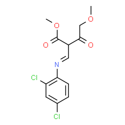 ChemSpider 2D Image | methyl 2-{[(2,4-dichlorophenyl)imino]methyl}-4-methoxy-3-oxobutanoate | C13H13Cl2NO4