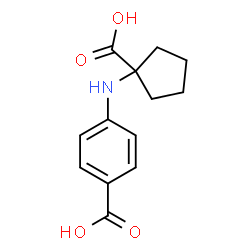 ChemSpider 2D Image | 4-[(1-Carboxycyclopentyl)amino]benzoic acid | C13H15NO4