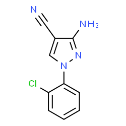 ChemSpider 2D Image | 3-Amino-1-(2-chlorophenyl)-1H-pyrazole-4-carbonitrile | C10H7ClN4