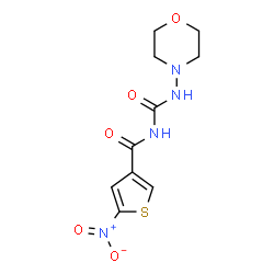 ChemSpider 2D Image | N-morpholino-N'-[(5-nitro-3-thienyl)carbonyl]urea | C10H12N4O5S
