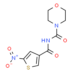 ChemSpider 2D Image | N-(morpholinocarbonyl)-5-nitrothiophene-3-carboxamide | C10H11N3O5S