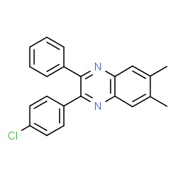 ChemSpider 2D Image | 2-(4-Chlorophenyl)-6,7-dimethyl-3-phenylquinoxaline | C22H17ClN2