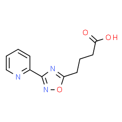 ChemSpider 2D Image | 4-[3-(2-pyridyl)-1,2,4-oxadiazol-5-yl]butanoic acid | C11H11N3O3