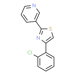 ChemSpider 2D Image | 3-[4-(2-Chlorophenyl)-1,3-thiazol-2-yl]pyridine | C14H9ClN2S