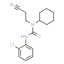 ChemSpider 2D Image | 3-(2-Chlorophenyl)-1-(2-cyanoethyl)-1-cyclohexylthiourea | C16H20ClN3S
