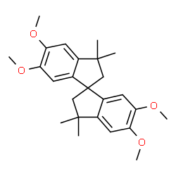 ChemSpider 2D Image | 5,5',6,6'-Tetramethoxy-3,3,3',3'-tetramethyl-2,2',3,3'-tetrahydro-1,1'-spirobi[indene] | C25H32O4