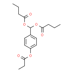 ChemSpider 2D Image | [4-(Propionyloxy)phenyl]methylene dibutanoate | C18H24O6