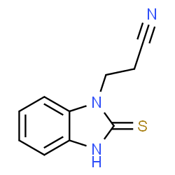ChemSpider 2D Image | 3-(2-Mercapto-benzoimidazol-1-yl)-propionitrile | C10H9N3S