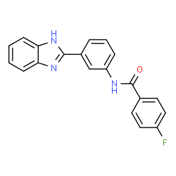 ChemSpider 2D Image | N-[3-(1H-Benzimidazol-2-yl)phenyl]-4-fluorobenzamide | C20H14FN3O