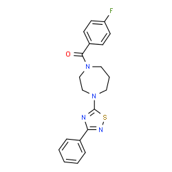 ChemSpider 2D Image | (4-Fluorophenyl)[4-(3-phenyl-1,2,4-thiadiazol-5-yl)-1,4-diazepan-1-yl]methanone | C20H19FN4OS