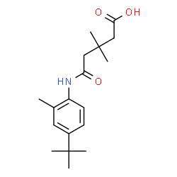 ChemSpider 2D Image | 5-[4-(tert-butyl)-2-methylanilino]-3,3-dimethyl-5-oxopentanoic acid | C18H27NO3