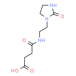 ChemSpider 2D Image | 4-Oxo-4-{[2-(2-oxo-1-imidazolidinyl)ethyl]amino}butanoic acid | C9H15N3O4