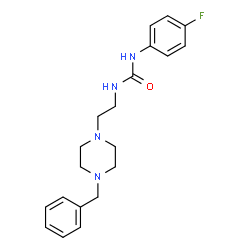 ChemSpider 2D Image | N-[2-(4-benzylpiperazino)ethyl]-N'-(4-fluorophenyl)urea | C20H25FN4O