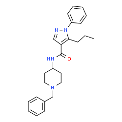 ChemSpider 2D Image | N-(1-Benzyl-4-piperidinyl)-1-phenyl-5-propyl-1H-pyrazole-4-carboxamide | C25H30N4O