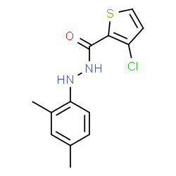 ChemSpider 2D Image | 3-Chloro-N'-(2,4-dimethylphenyl)-2-thiophenecarbohydrazide | C13H13ClN2OS