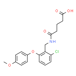 ChemSpider 2D Image | 5-{[2-Chloro-6-(4-methoxyphenoxy)benzyl]amino}-5-oxopentanoic acid | C19H20ClNO5