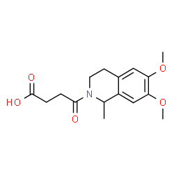 ChemSpider 2D Image | 4-(6,7-Dimethoxy-1-methyl-3,4-dihydro-2(1H)-isoquinolinyl)-4-oxobutanoic acid | C16H21NO5