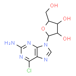 ChemSpider 2D Image | 6-Chloro-9-pentofuranosyl-9H-purin-2-amine | C10H12ClN5O4