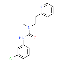 ChemSpider 2D Image | 3-(3-Chlorophenyl)-1-methyl-1-[2-(2-pyridinyl)ethyl]urea | C15H16ClN3O