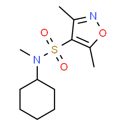 ChemSpider 2D Image | N-cyclohexyl-N,3,5-trimethyl-4-isoxazolesulfonamide | C12H20N2O3S