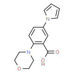 ChemSpider 2D Image | 2-morpholino-5-(1H-pyrrol-1-yl)benzoic acid | C15H16N2O3