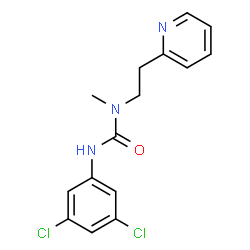 ChemSpider 2D Image | 3-(3,5-Dichlorophenyl)-1-methyl-1-[2-(2-pyridinyl)ethyl]urea | C15H15Cl2N3O