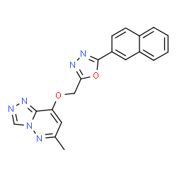 ChemSpider 2D Image | 6-Methyl-8-{[5-(2-naphthyl)-1,3,4-oxadiazol-2-yl]methoxy}[1,2,4]triazolo[4,3-b]pyridazine | C19H14N6O2
