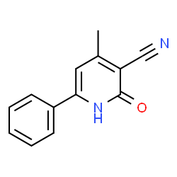 ChemSpider 2D Image | 3-Cyano-2-hydroxy-4-methyl-6-phenylpyridine | C13H10N2O