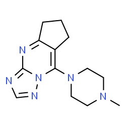 ChemSpider 2D Image | 8-(4-methylpiperazino)-6,7-dihydro-5H-cyclopenta[d][1,2,4]triazolo[1,5-a]pyrimidine | C13H18N6