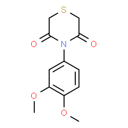 ChemSpider 2D Image | 4-(3,4-Dimethoxyphenyl)-3,5-thiomorpholinedione | C12H13NO4S