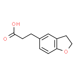 ChemSpider 2D Image | 2,3-dihydro-1-benzofuran-5-propanoic acid | C11H12O3