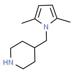ChemSpider 2D Image | 4-[(2,5-Dimethyl-1H-pyrrol-1-yl)methyl]piperidine | C12H20N2