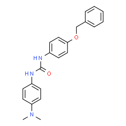 ChemSpider 2D Image | 1-[4-(Benzyloxy)phenyl]-3-[4-(dimethylamino)phenyl]urea | C22H23N3O2