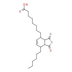 ChemSpider 2D Image | 8-(7-Hexyl-1,3-dioxo-1,3,3a,4,7,7a-hexahydro-2-benzofuran-4-yl)octanoic acid | C22H34O5