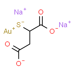 ChemSpider 2D Image | gold sodium thiomalate | C4H3AuNa2O4S