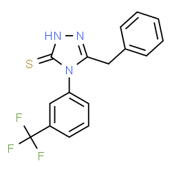 ChemSpider 2D Image | 5-Benzyl-4-[3-(trifluoromethyl)phenyl]-2,4-dihydro-3H-1,2,4-triazole-3-thione | C16H12F3N3S