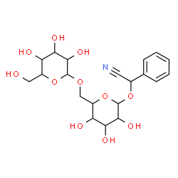 ChemSpider 2D Image | [(6-O-Hexopyranosylhexopyranosyl)oxy](phenyl)acetonitrile | C20H27NO11