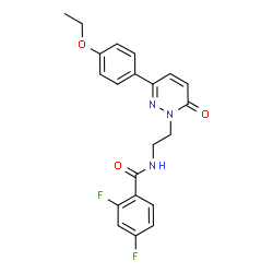 ChemSpider 2D Image | N-{2-[3-(4-Ethoxyphenyl)-6-oxo-1(6H)-pyridazinyl]ethyl}-2,4-difluorobenzamide | C21H19F2N3O3
