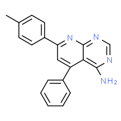 ChemSpider 2D Image | 7-(4-Methylphenyl)-5-phenylpyrido[2,3-d]pyrimidin-4-amine | C20H16N4