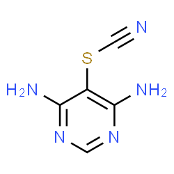 ChemSpider 2D Image | 4,6-Diamino-5-pyrimidinyl thiocyanate | C5H5N5S
