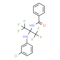 ChemSpider 2D Image | N-{2-[(3-Chlorophenyl)amino]-1,1,1,3,3,3-hexafluoro-2-propanyl}benzamide | C16H11ClF6N2O