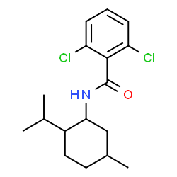 ChemSpider 2D Image | 2,6-Dichloro-N-(2-isopropyl-5-methylcyclohexyl)benzamide | C17H23Cl2NO