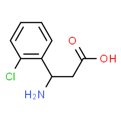 ChemSpider 2D Image | 3-(2-chlorophenyl)-DL-β-alanine | C9H10ClNO2