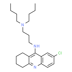 ChemSpider 2D Image | N,N-Dibutyl-N'-(7-chloro-1,2,3,4-tetrahydro-9-acridinyl)-1,3-propanediamine | C24H36ClN3