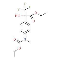 ChemSpider 2D Image | Ethyl 2-{4-[(ethoxycarbonyl)(methyl)amino]phenyl}-3,3,3-trifluoro-2-hydroxypropanoate | C15H18F3NO5