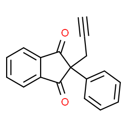 ChemSpider 2D Image | 2-phenyl-2-prop-2-ynylindane-1,3-dione | C18H12O2