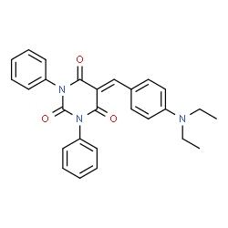 ChemSpider 2D Image | 5-(4-Diethylamino-benzylidene)-1,3-diphenyl-pyrimidine-2,4,6-trione | C27H25N3O3